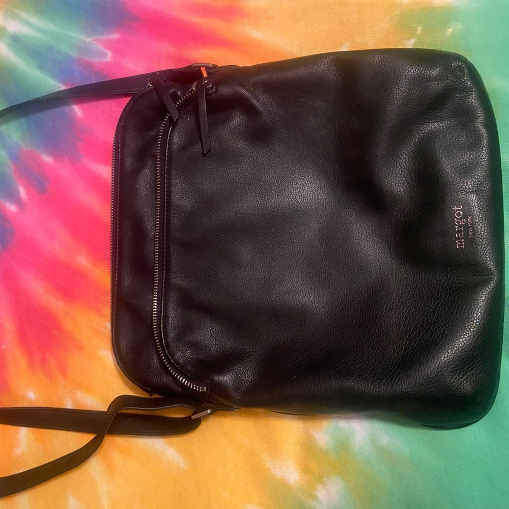 Black leather Margot purse